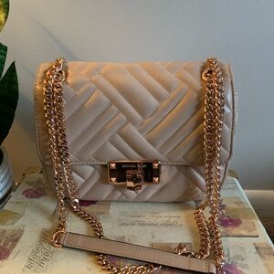 Michael Kors Quilted Rose Crossbody Bag with Rose Gold Hardware